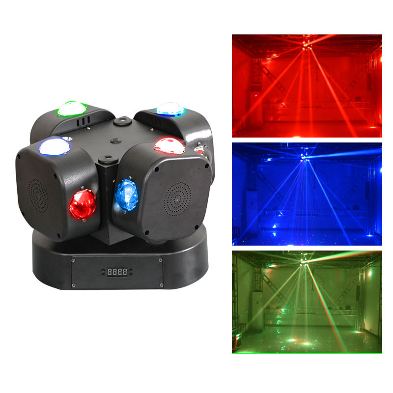Four Head Rotating Laser Light Full Color Beam Stage Light FD-ML004